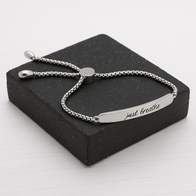 Just Breathe Affirmation Bracelet
