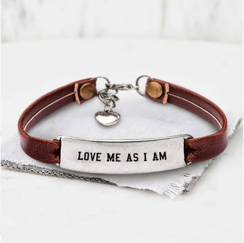 Love Me As I Am Leather Bracelet